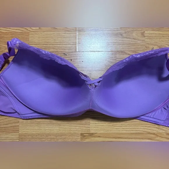 Torrid size 48D Purple Lace Bra with Satin Finish - Picture 3 of 5